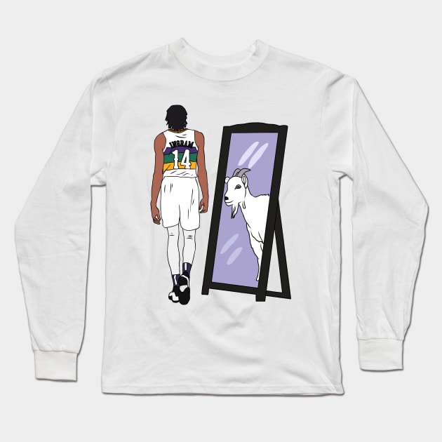 Brandon Ingram Mirror GOAT (New Orleans) Long Sleeve T-Shirt by rattraptees